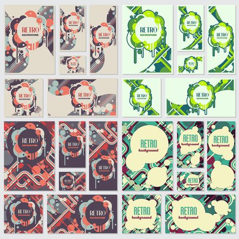 Old retro Vintage style background Design Template vector