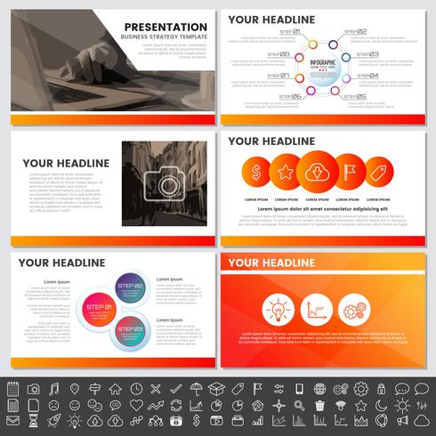 Elementos modernos de infografías para plantillas de presentaciones para banner. vector
