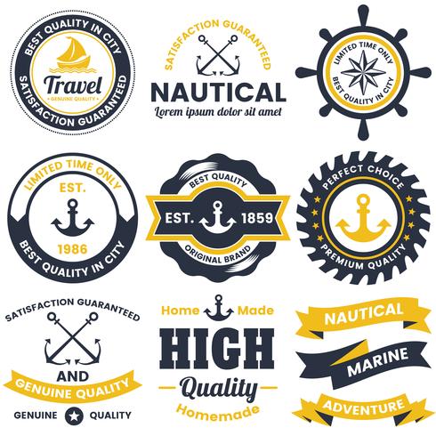 nautical Retro Vector Logo for banner