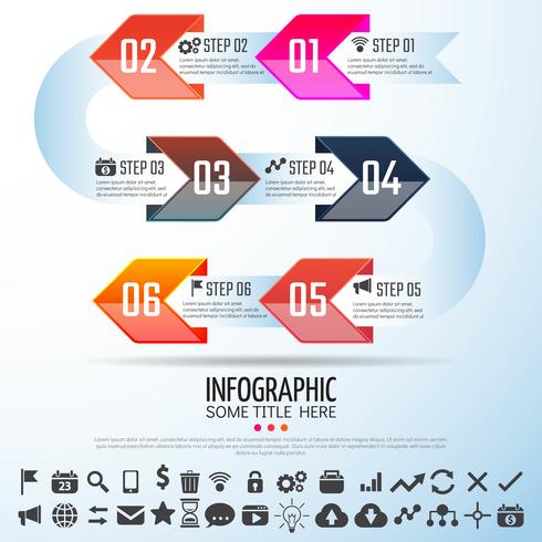 Flecha Infografía plantilla de diseño vector