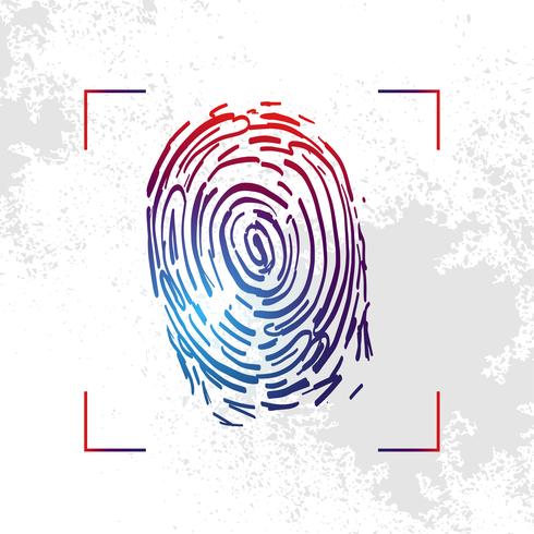 Hand drawn Finger Print Illustration vector