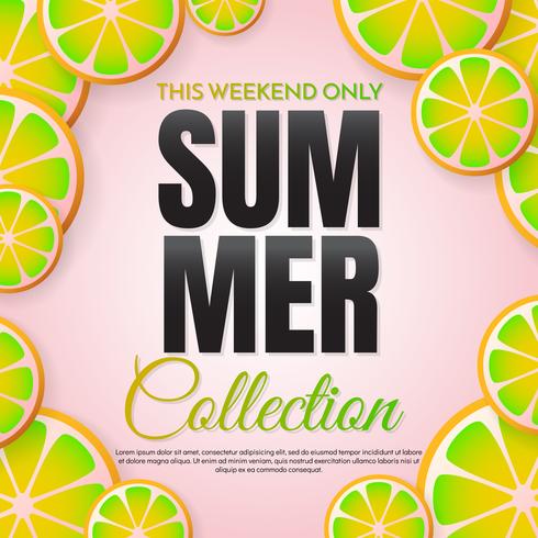 summer sale template banner Vector background