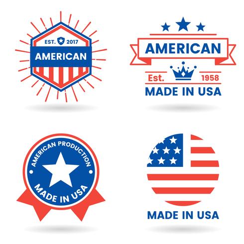 America Vector label for banner