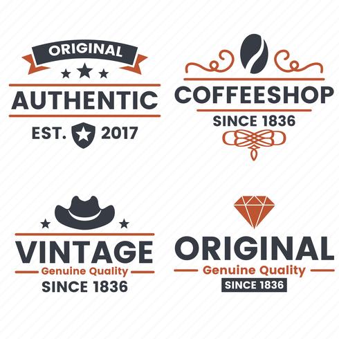 Restaurante Retro Vector Logo para banner