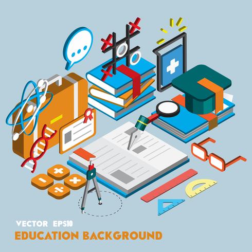 illustration of info graphic education set concept vector