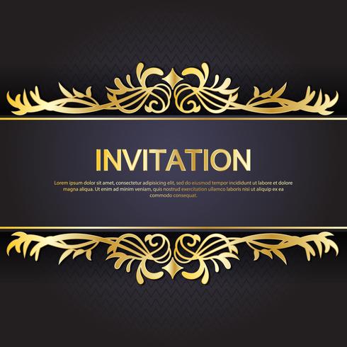 Gold background flyer style Design Template vector