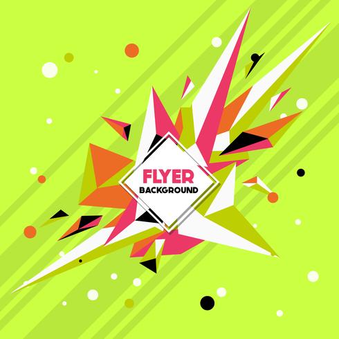 Low Poly Flyer style background Design Template vector