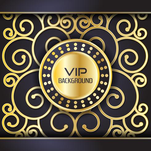 Gold background flyer style Design Template vector