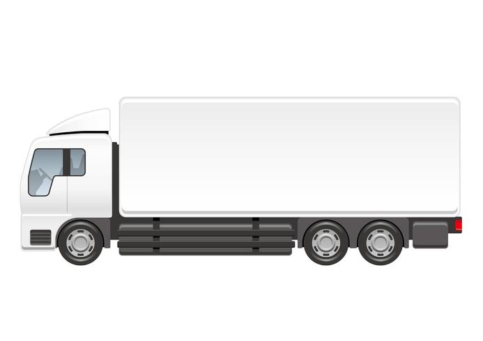 Heavy truck illustration isolated on a white background.