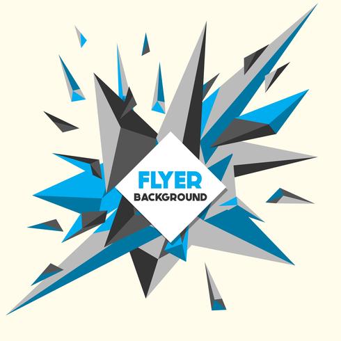 Low Poly Flyer style background Design Template vector