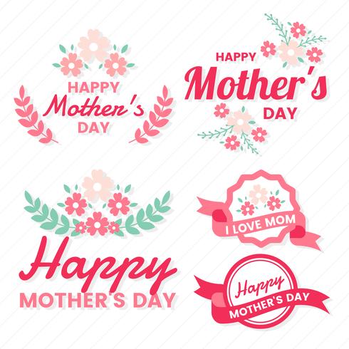 Mother Day Vector label for banner