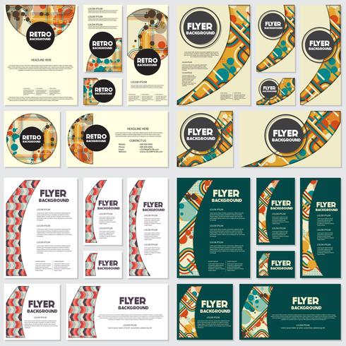 Old retro Vintage style background Design Template vector
