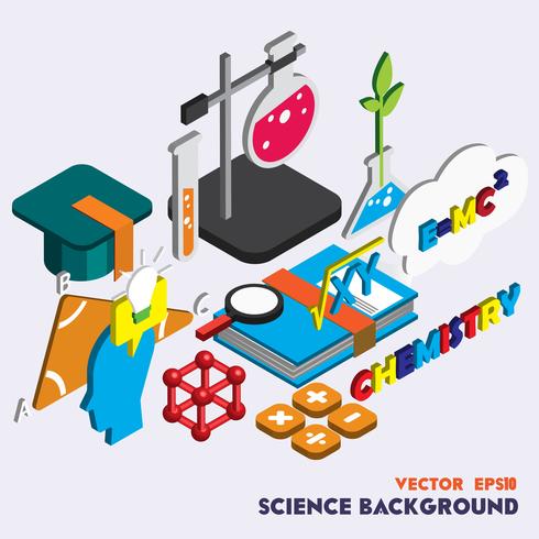 illustration of info graphic science set concept vector