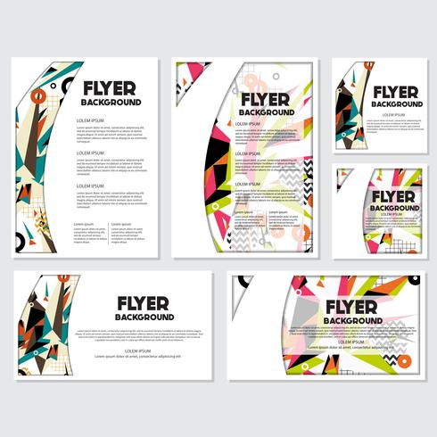 Low Poly Flyer style background Design Template vector