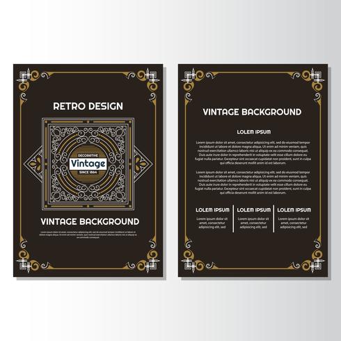 Vintage flyer background Design Template vector