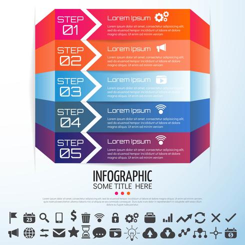 Flecha Infografía plantilla de diseño vector