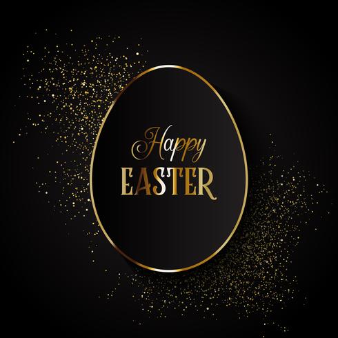 Elegant Easter background with egg shape on glitter