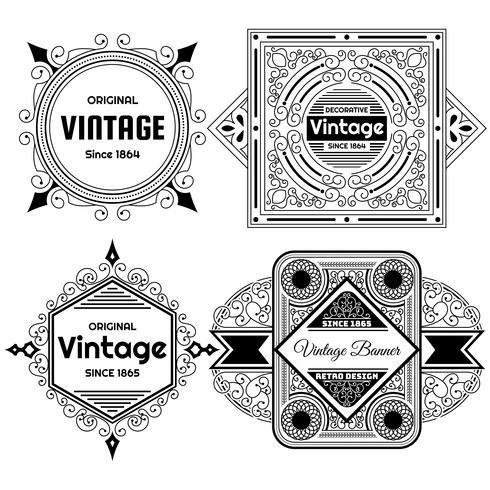 Plantilla de diseño de etiqueta de fondo vintage vector