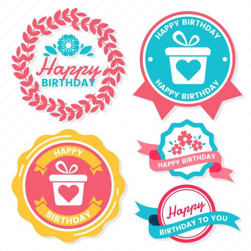 Feliz cumpleaños vector logo para banner