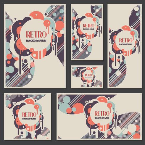 Old retro Vintage style background Design Template vector