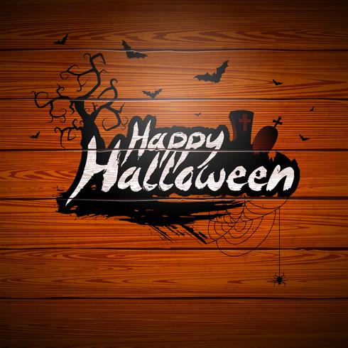 Ilustración de vector de halloween feliz