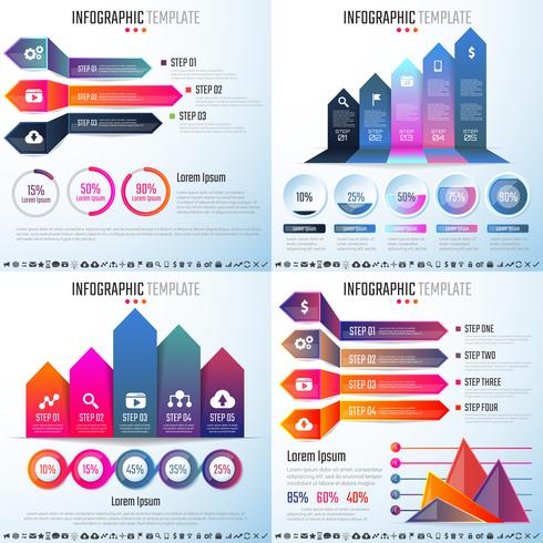 Plantilla de diseño de infografías vector