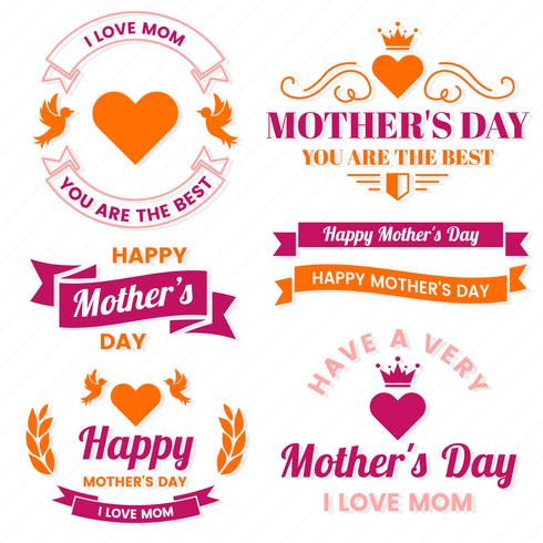 Mother Day Vector label for banner