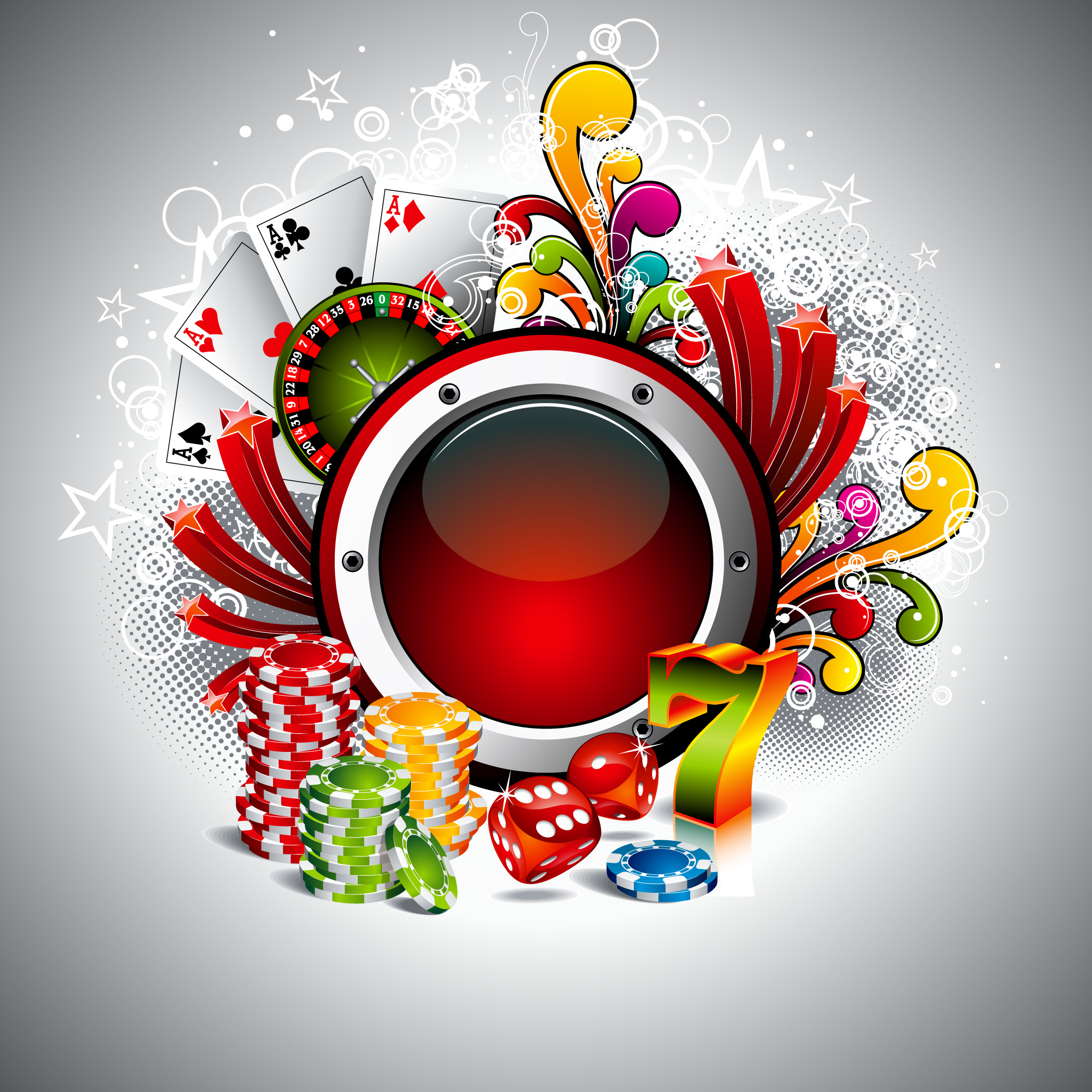 Vector illustration on a casino theme with space for your text and gambling  elements 329448 Vector Art at Vecteezy