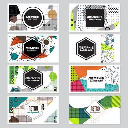memphis background style Design Template vector