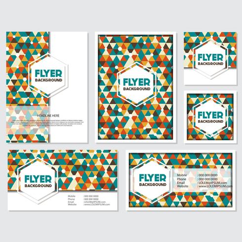 Low Poly Flyer style background Design Template vector