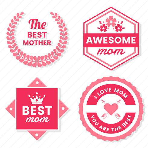 Mother Day Vector label for banner