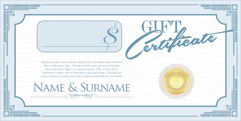 Gift Certificate vector