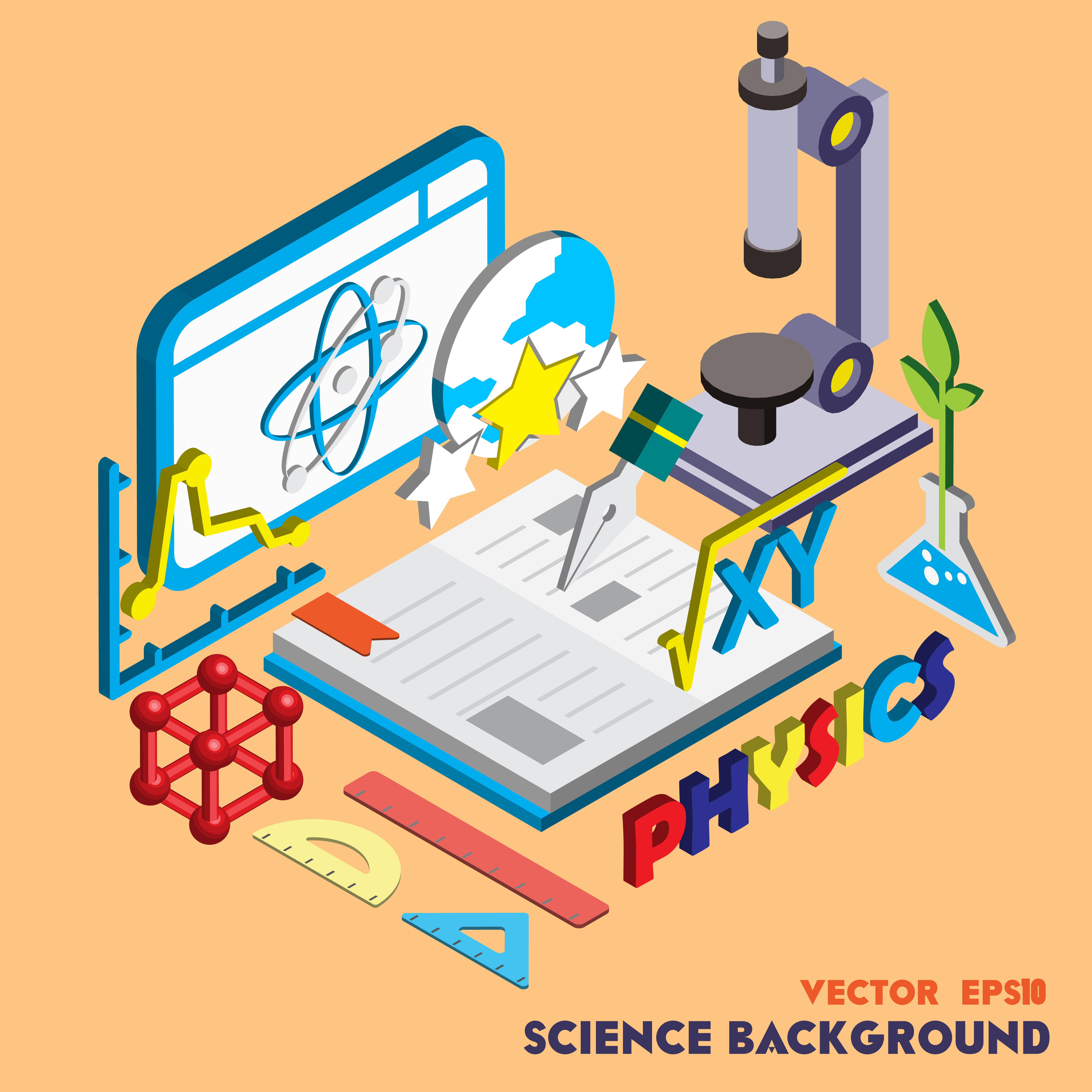 illustration of info graphic science set concept 329587 Vector Art at