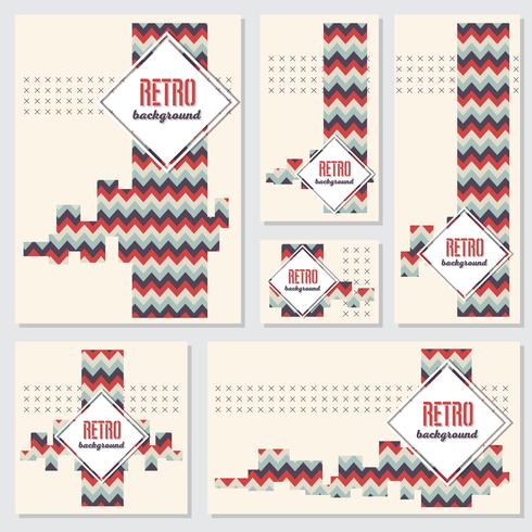 Old retro Vintage style background Design Template vector