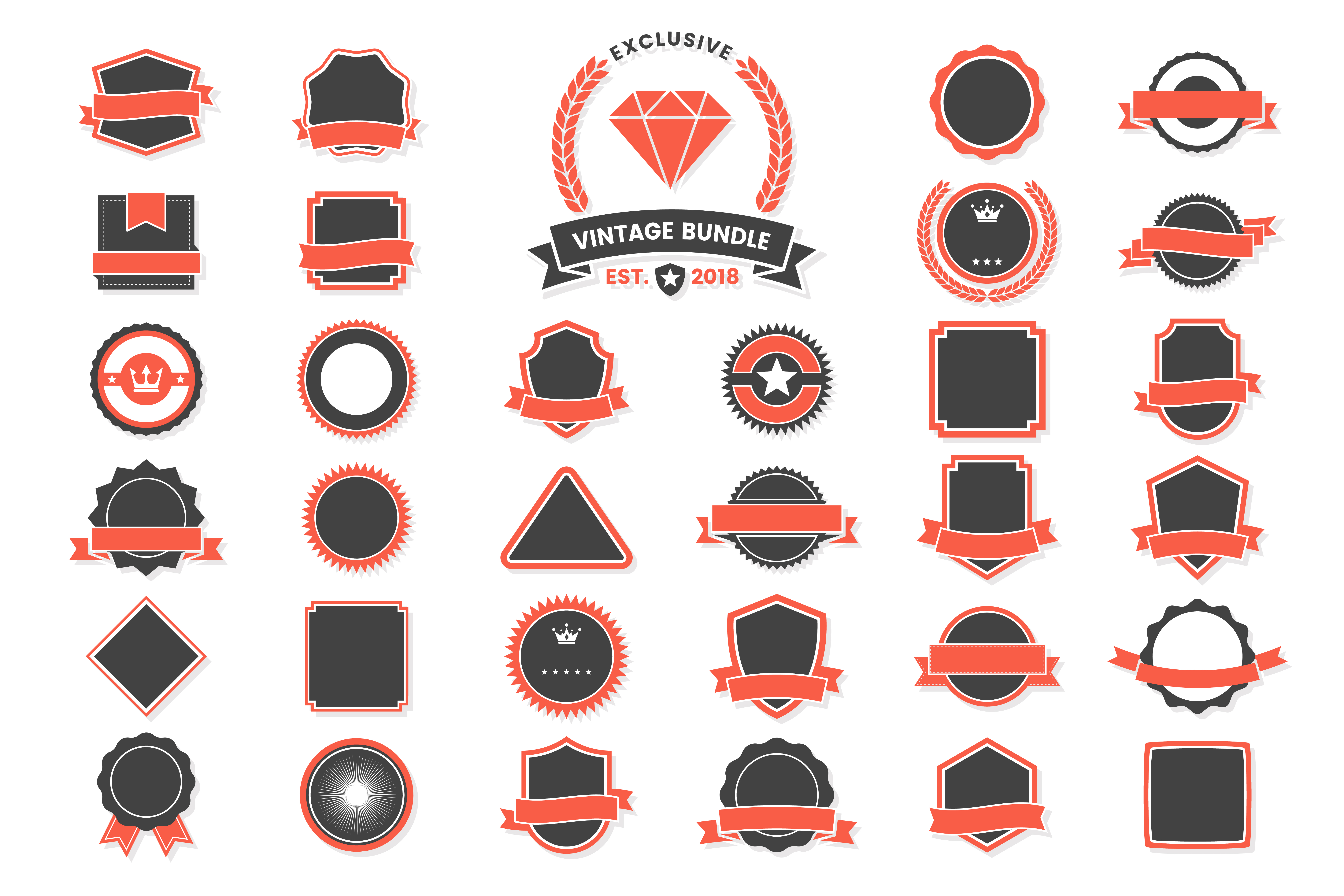 Ribbon Vintage Vector Logo for banner 329718 Vector Art at Vecteezy