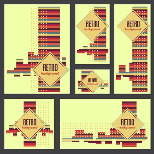 Old retro Vintage style background Design Template vector