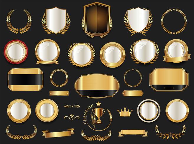 Luxury premium badges and labels vector