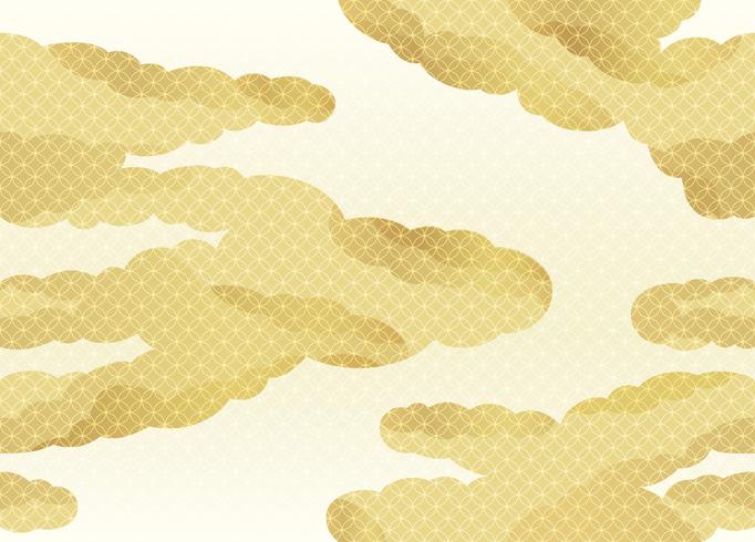 Seamless clouds pattern in the Japanese traditional style vector