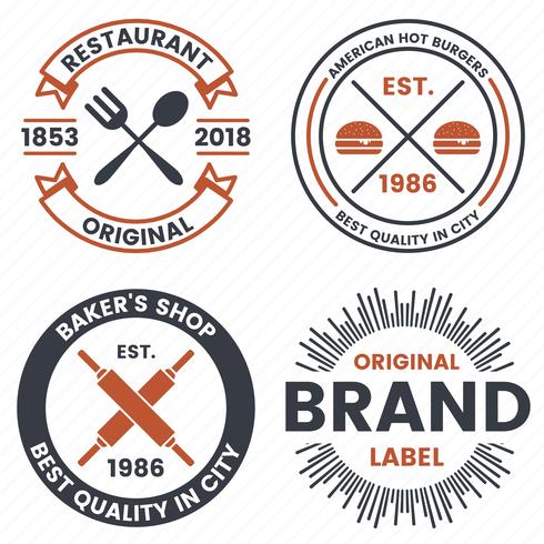 Restaurant Retro Vector Logo for banner