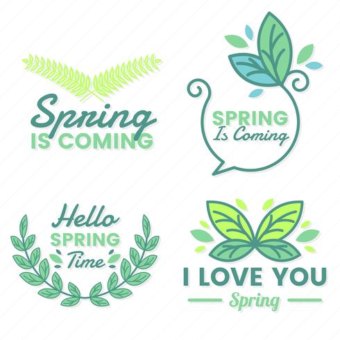 Primavera Retro Vintage Vector Label