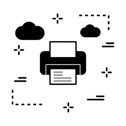 vector printer icon 