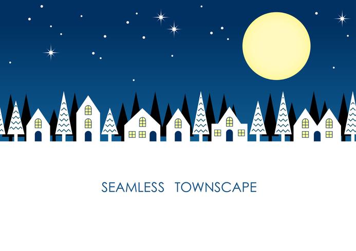 Seamless townscape, vector illustration.