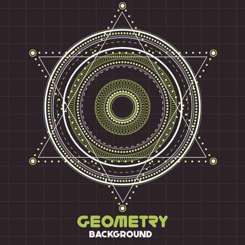 Old retro geometry Vintage style background Design Template vector