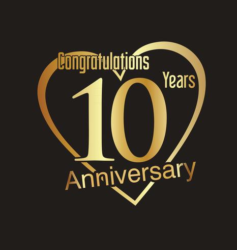 anniversary background vector