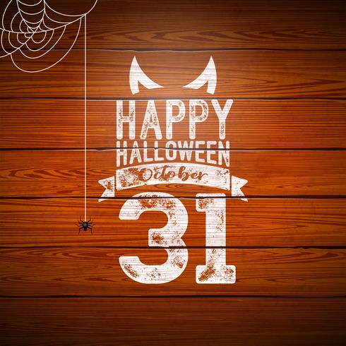 Ilustración de banner de halloween feliz vector