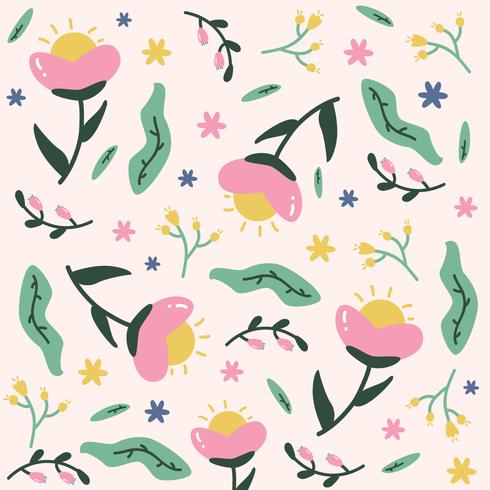 Cute Flower Background Vector