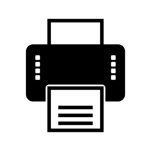 Icono de glifo de impresora vector
