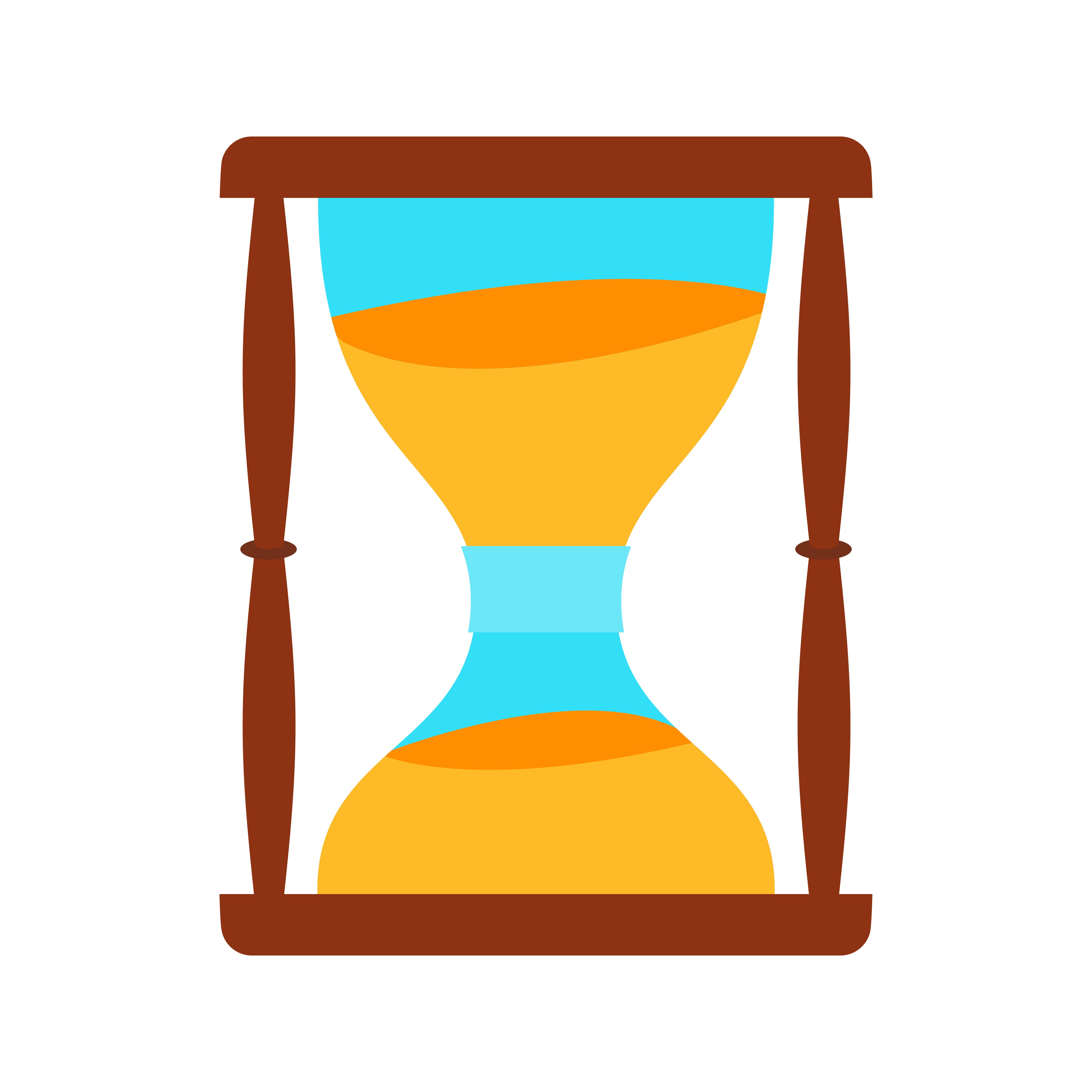 Hourglass Flat Multi Color Icon 330052 Vector Art At Vecteezy