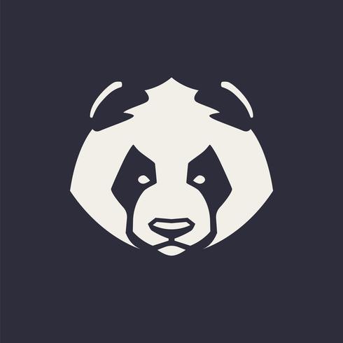 Icono de vector de mascota de panda