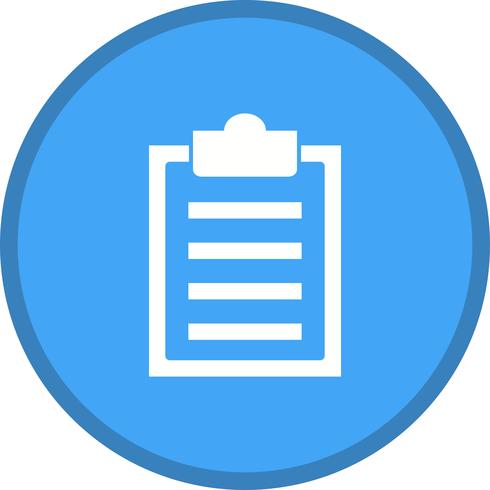 Clipboard list filled icon vector